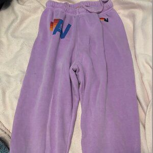 Aviator Nation purple sweats
